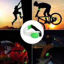 Brazalete Con Luz Led [paquete De 2], Brazalete Reflectante Led, Brazalete De Seguridad Ajustable De Alta Visibilidad Para Deportes Al Aire Libre, 