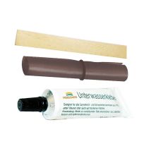 Heissner – Kit di Riparazione per Teli in PVC per Laghetti – Colla Trasparente e Telo di Copertura 30x9 cm – Resistente all'Acqua