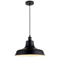 Homestyle Pro Mk111-bb Lampe À Suspension Industrielle 36x22 Cm Noir/métal
