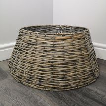 Samuel Alexander - 40/58cm Kd Willow Christmas Tree Skirt Wicker Rattan- Medium Natural