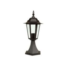 Lanterna Con Supporto Da Appoggio Modello Berlino - 60w Ip44 Mm.192x192x375h. Colore Nero