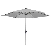 Derby Sonnenschirm / Kurbelschirm "basic Lift Neo 300", Ø 300 Cm, Grau, Bezug Aus 100% Polyester, Gestell Aus Aluminium, 28,5 Kg Sonnenschirm / 
