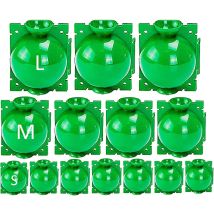 Missdong - 14 Pieces Plant Root Box, Cultivation Ball, Grafting Box, High-pressure Cultivation Ball Box, Plant Rooting Device (l+m+s, Green)