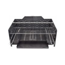 Barbecue a carbone da giardino in ghisa da incasso – 68,5 cm x 44,3 cm x 35,5 cm – 48 kg – Acciaio – OUTINFIRE