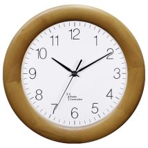 Wanduhr aus Holz (Eiche) – Funkwerk mit schwebender Sekunde