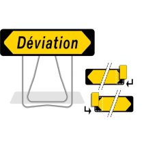 Verkehrsschild Kd22a Umleitung Mit Füßen 1000x300mm Nadia Signalisation - Deviationsurpied