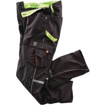 Terrax Workwear - Pantaloni Softshell Terrax Abbigliamento Da Lavoro Taglia 52 Nero / Lime Terrax