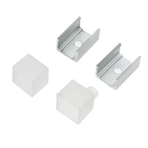 Iluminashop - Pack 2 Tapones Y 2 Grapas Para Funda De Silicona Para Tiras 12x12 Mm
