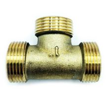 Raccordo A T In Ottone Da 1" Maschio/femmina/femmina