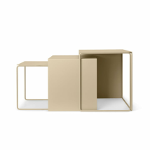 [gebraucht] B-ware Ferm Living Cluster Tables 3er Set Tisch Couchtisch Beistelltisch Cashmere