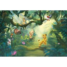 Carta Da Parati Disney, Re Leone, Giungla, Vinile, Multicolore, 8 Pezzi - Komar
