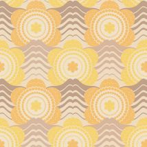 Bricoflor - As Creation Retro Flowers Yellow Wallpaper Trendy Textured Paste The Wall