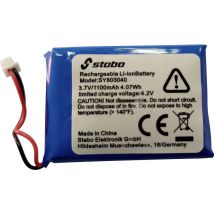 Stabo Akku 3,7v, 1100mah Fc-400 Ii Pack De Piles Rechargeables Batterie Fiche Mâle, Avec Câble Li-ion 3.7 V 1100 Mah 1