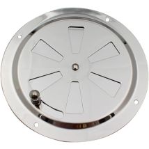 Jusch - Round Ventilation Grille, Adjustable Ventilation Opening, Stainless Steel Air Inlet And Outlet, 125 Mm