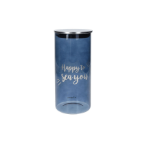 Tognana – Glasdose mit blauem Glasdeckel – 10 cm Durchmesser, 21 cm Höhe – Stilvolles Küchenaccessoire