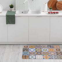 Crearreda Tappeto Cucina Antiscivolo Lavabile Antimacchia, Passatoia Cucina Assorbente Made In Italy,tappetino Rettangolare Multiuso In Gomma Porosa 