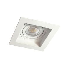 Cristal Record Lighting – Anello da incasso quadrato bianco 100x100mm – Alluminio, GU10 – Illuminazione elegante e moderna