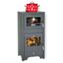 Eek A+ Kaminofen Mit Backfach Und Herdplatte Ever 2 Holzofen 7,85 Kw Kamin Ofen Holz Werkstattofen Hüttenofen Heizofen