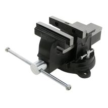Étau D’établi En Fonte – 100 Mm, Ouverture 160 Mm, Base Pivotante 360°