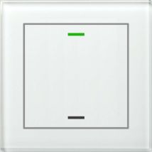 Eib, Knx, Bouton-poussoir En Verre Ii Lite, 1 Brin, Rgbw,, Avec Capteur De Température, Bl. Mdt Be-gtl1tw.01