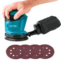Teetok - Levigatrici Rotorbitali,levigatrice Orbitale A Batteria,senza Spazzole,18v Ø125mm Con Sacchetto Per La Polvere E 4 Dischi (senza Batteria E 