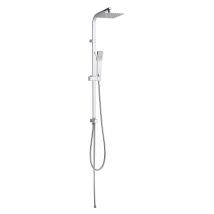 Colonna Doccia Senza Rubinetto K2o Chillout Ocean 101,5cm Design Quadrato In Acciaio Inossidabile, Soffione E Doccetta A Mano