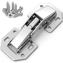 Set Mit 8 Edelstahl-scharnieren Für Schranktüren, 105 X 44 Mm, Unsichtbare Scharniere Für Möbeltüren, 90-grad-ecke, Mit 64 Schrauben