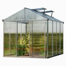 Tendapro - Gfp Gewächshaus Premium 22 Aus Alu - 222x294 Cm - 10 Mm Doppelstegplatten Inkl. 2 Automatische Fensteröffner