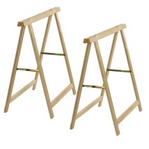 Dema - 2x Holz Klappbock Unterstellbock Gerüstbock Stützbock Arbeitsbock Fichte Bis80kg