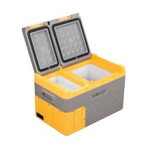 Muvip Tragbare Kühlbox 24 Liter – Geräuschloser Kompressor – Temperatur -20o/+20o – Außenmaße 60,8x36,5x37,2cm – Gelb