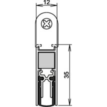 Athmer - Junta De Puerta Doppeldicht M-12/35 1-393 2-s.l.708mm Aluminio.plata Para Hlt