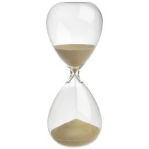 TFA Sanduhr Gold – Transparentes Glas – Elegantes Design – Zeitmessgerät – 15 Minuten Laufzeit