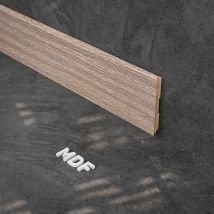 Mon Marché Déco - Plinthe Mdf 2 M - Chêne Cérusé - Lot De 5 - 100 X 10 Mm