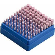 Alwaysh - 100 Pcs Abrasive Polishing Mounted Stone Rotary Tool Grinding Wheel For Dremel Rotary Tools 3mm Shank