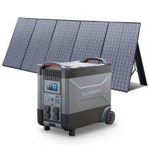 Allpowers - Home Battery Power Station Lifepo4 3600wh, Voice Control With 400w Solar Panel For Home Backup Outdoor R4000