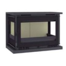 Fm Biomasa - Estufa Leña Para Colgar Cristales A 3 Caras Fm Modelo M-173 K Interior De Vermiculita. Cristal Serigrafiado