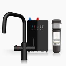 Intu Monarch Matt Black 4 In 1 Square Pull Down Filtered Boiling Water Tap Nexus & Pro Filter