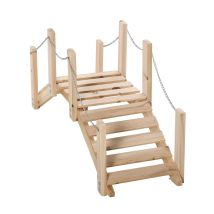 Gartendekoration Easycomfort Garden Bridge Holz Wasserdicht 100x32x48cm