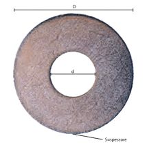 Rondella Grembialina In Acciaio Zincato M 16- 3,0 X 48 X 17 Mm Cf. 100 Pz