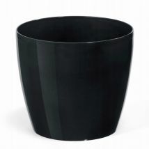 Vaso In Plastica Nera Con Coperchio, 13,5 Cm, Magnolia