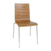 Zebrano-sedia A Sdraio Schienale Quadrato, Confezione Da 4, Metallo Legno, Unità - Bolero