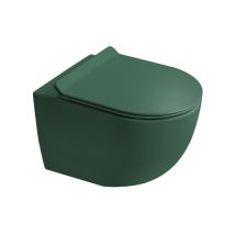 Ceramia Wc Sospeso Pixl Tornado Quiet Senza Brida Con Fissaggi Invisibili + Sedile Softclose, Verde Opaco (cepx010rtorpgem)