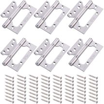 6-teiliges Set Rostfreier Messingscharniere, Robuste Türscharniere Aus Edelstahl 304, Edelstahl-kugellagerscharniere, Für Schlafzimmerschränke, 