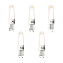 Set Di 5 Lampada A Filamento Led G9 2,5w 240lm 2300k - Luedd