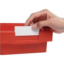 Etiketten weiß für Regalkästen B.152mm – 50 Stück – 10cm – 15,5cm – 17cm