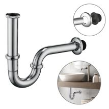 Siphon De Lavabo En Acier Inox Chromé Siphon Tube Pour Lavabo Anti-odeur - G1-1-4" Siphon Courbé