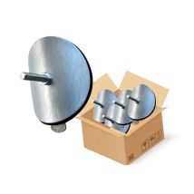 France Obturateur - Tappo A Colonna, Tappo Ermetico In Acciaio Zincato, Diametro 125 Mm, 10 Pezzi
