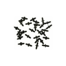100 Stück 4/7 Widerhakenverbinder, Bewässerungsarmaturen-set, Gerade Widerhakenverbinder Für Tropfbewässerungsschlauchsystem (schwarz)