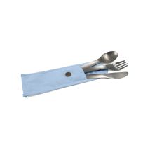 Cubiertos Nomades En Acero Inoxidable Bolsa Azul - Cookut