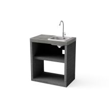 Tuozi - Module De Support Kitaway Pour Barbecue En Béton Préfabriqué (blanc, Gris - 84 X 63 X 63 Cm) - Usage Extérieur